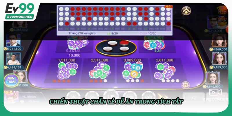 Chiến thuật chẵn lẻ dễ ăn trong tích tắt